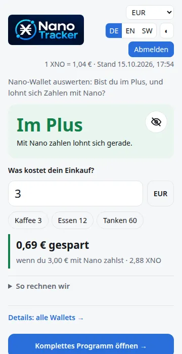 Bildschirmfoto: Die Startseite