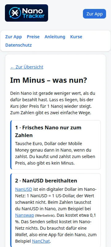 Bildschirmfoto: Was nun
